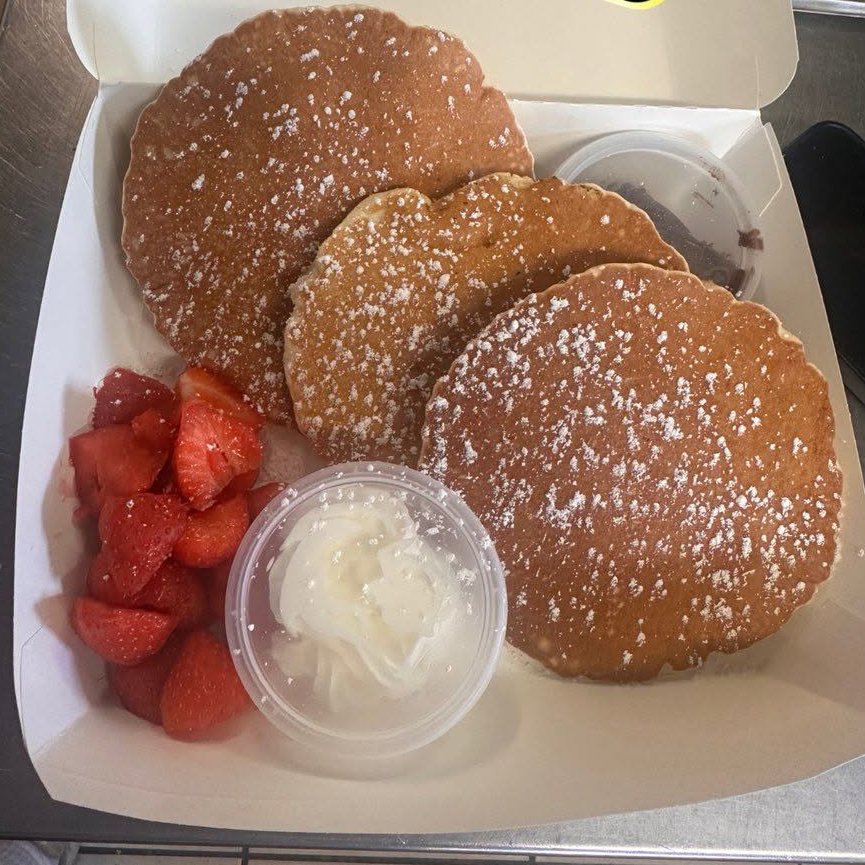 Fluffy Pancakes served at Munchies of Anstruther Takeaway